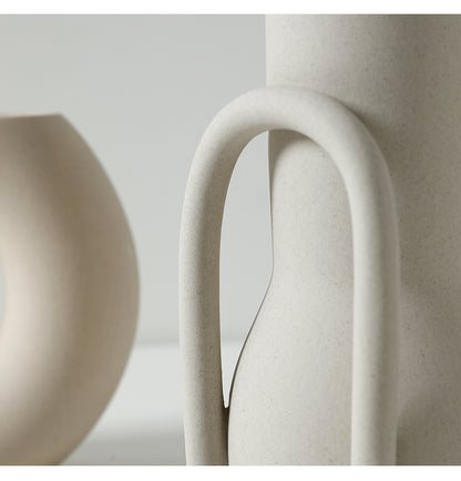 Nordic Minimalist Ceramic Vase Set – Modern Abstract Home Decor
