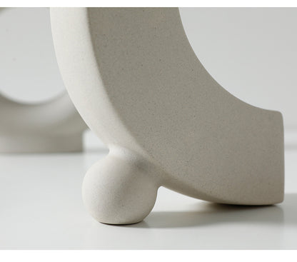 Nordic Minimalist Ceramic Vase Set – Modern Abstract Home Decor