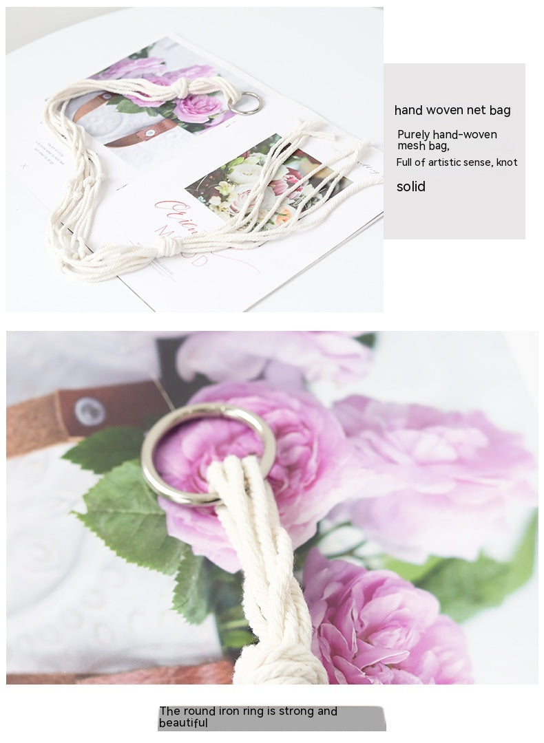 Modern Hanging Planter with Cotton Rope – Metal Pot for Indoor Decor