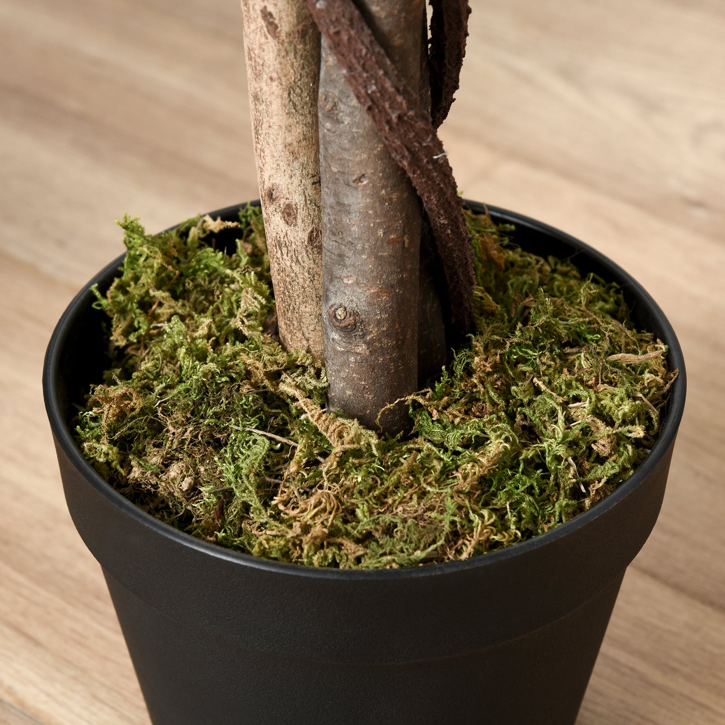 Artificial Ficus Tree – 160cm Faux Indoor Plant with Cement Pot (1,008 Leaves)