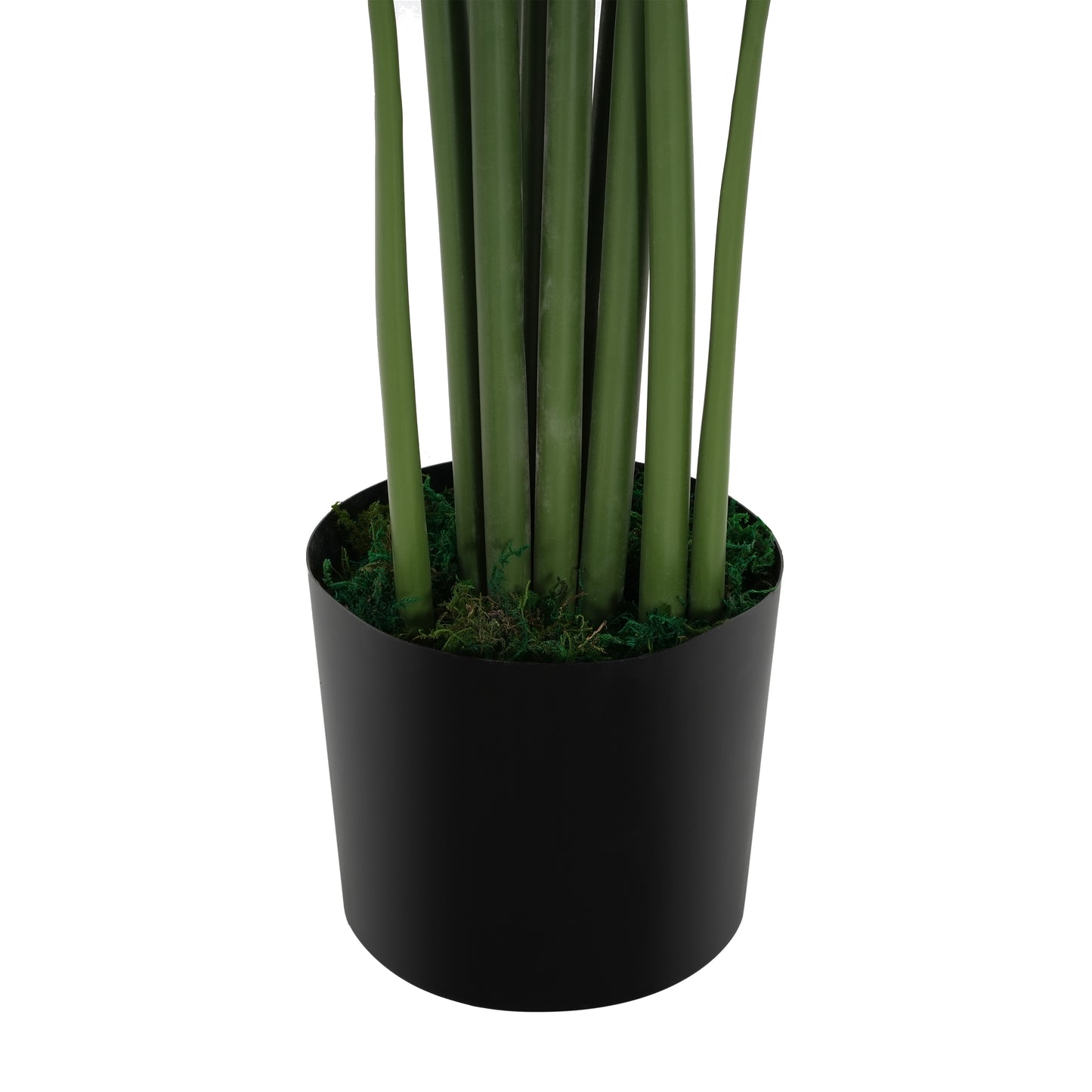 57-Inch Artificial Monstera Deliciosa Plant – Large 4.7-Foot Faux Swiss Cheese Tropical Tree with Weighted 7.6" Black Pot