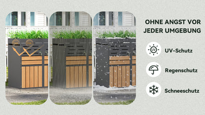 Outdoor Storage Cabinet with Integrated Plant Box