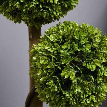 Artificial Boxwood Ball Topiary Trees with Pot – Set of 2, 90cm