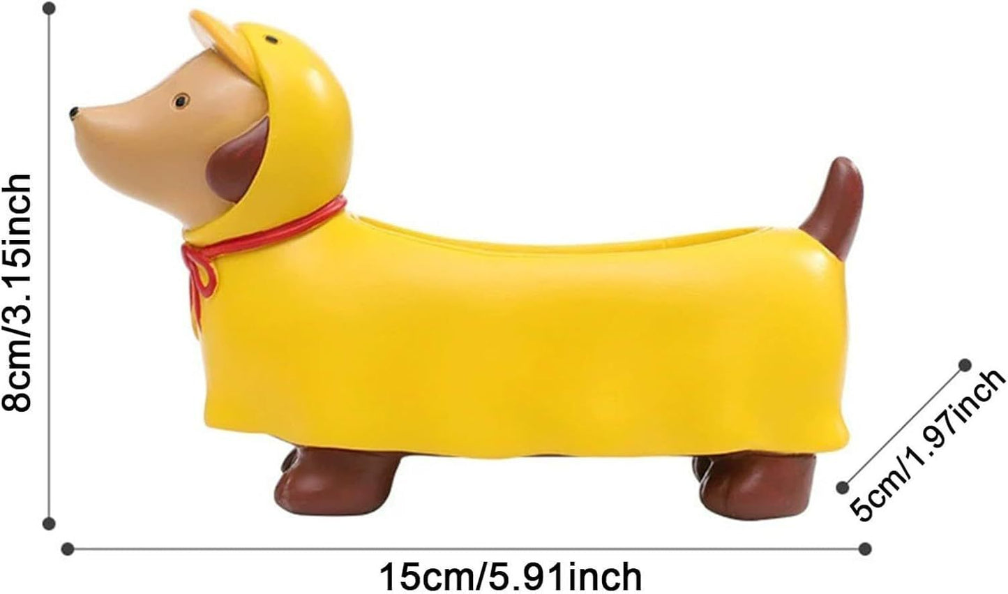 Dachshund Succulent Planter | Cute Dog Resin Flower Pot