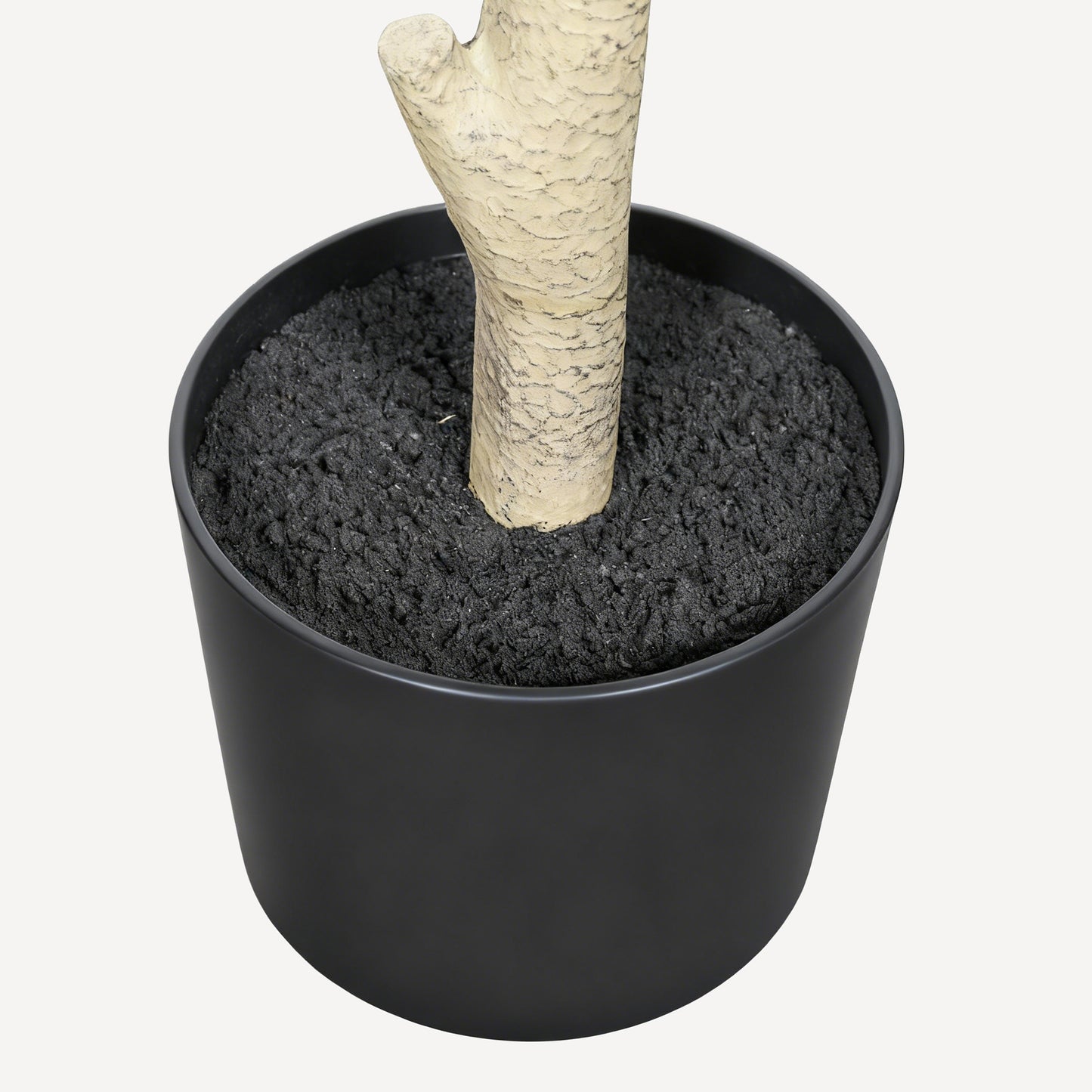 7ft Artificial Fiddle Leaf Fig Tree with Black Pot – Tall Faux Indoor Plant