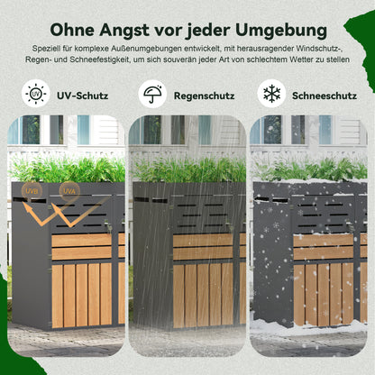 Outdoor Storage Cabinet with Integrated Plant Box