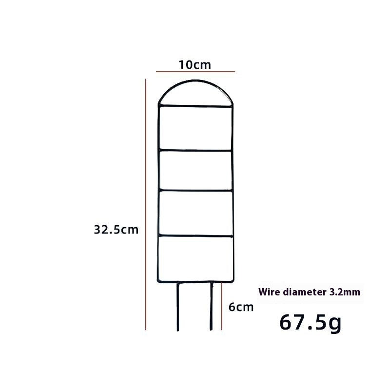 Black iron arch ladder plant climbing bracket dimensions 10x32.5cm wire diameter 3.2mm 67.5g – SoilMate Collective
